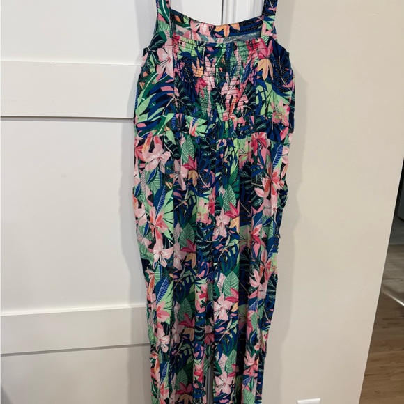 LOFT Kids One Piece in Pink and Green Floral - Picture 3 of 3